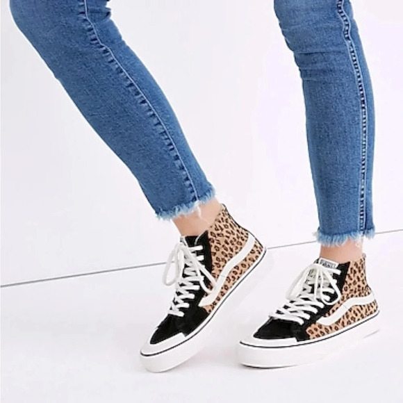 Vans Unisex SK8-Hi 138 Decon High-Top Sneakers in Leopard Women’s Size 6 - Picture 2 of 10